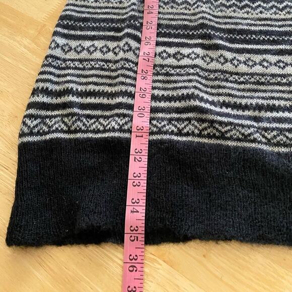 𝅺Zara Knit Fair Isle Sweater Dress Medium Long Sleeve Cowl Neck - Picture 7 of 7